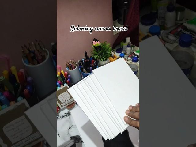 Unboxing canvas board ️ #shorts #unboxing #canvas