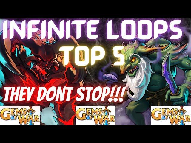 Gems of War Top 5 INFINITE LOOP Teams 2022 | Best 5 Infinite Loop Teams in the game list