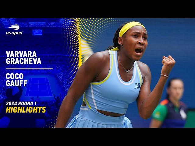 Varvara Gracheva vs. Coco Gauff Highlights | 2024 US Open Round 1