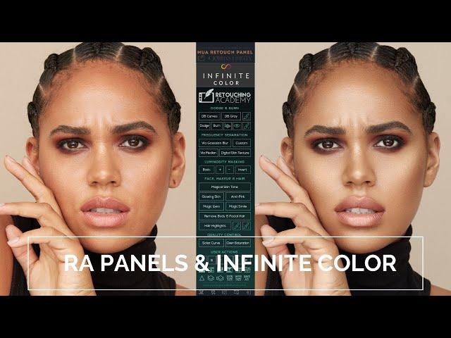 My HIGH END RETOUCHING workflow using RETOUCHING PANELS and INFINITE COLOR // Photoshop speed edit