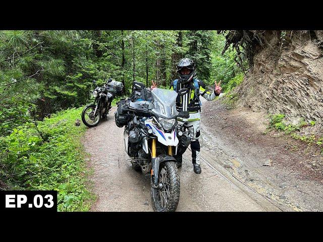 Heavy Rain in Sharan Forest and a Difficult Ride to Naran   EP.03 | North Pakistan Motorcycle Tour