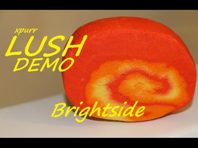 LUSH Cosmetics BRIGHTSIDE Bubble Bar DEMO Bubble Bath SUPER BUBBLES! review