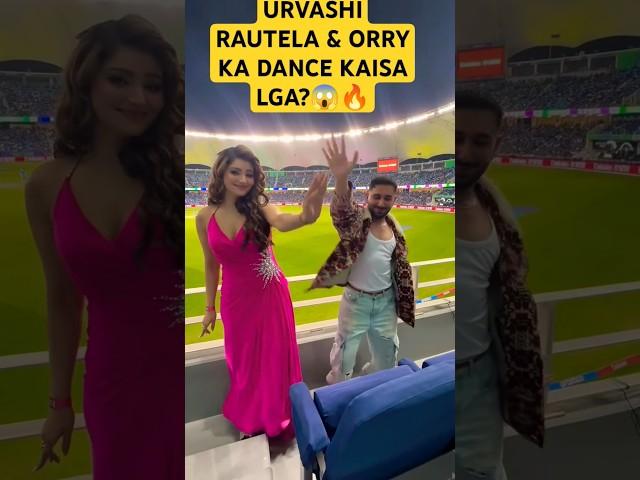 URVASHI RAUTELA DANCING AT DABIDI DIBIDI  WITH ORRY AT  India VS Australia  #shorts