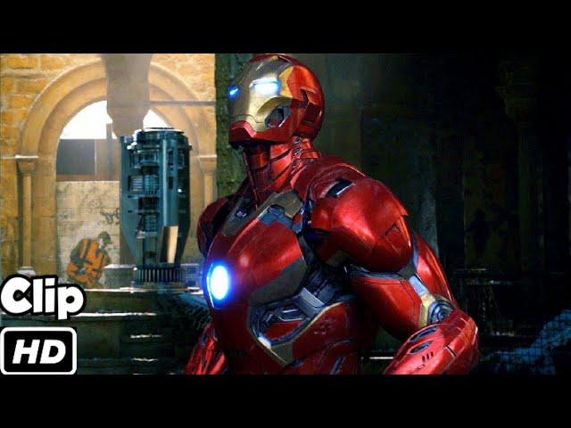 Avengers VS Ultron Mark 45 Battle of Sokovia Scene in Hindi Avengers: Age of Ultron Movie Clip HD