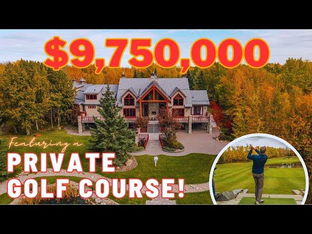 Tour the MOST EXPENSIVE HOME in Calgary with PRIVATE GOLF COURSE! Luxurious $10M Bearspaw Estate