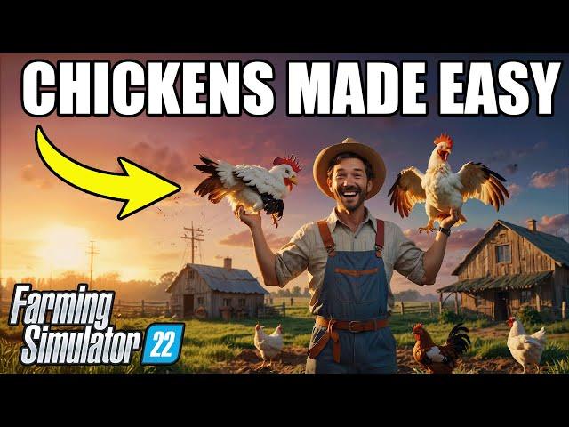 Guide to CHICKENS & EGGS for Farming Simulator 22 [2024 METHOD]