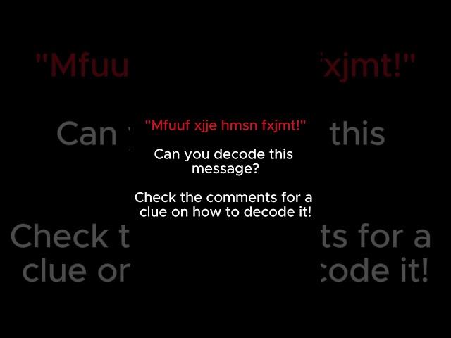 Can you decode this message? #shorts