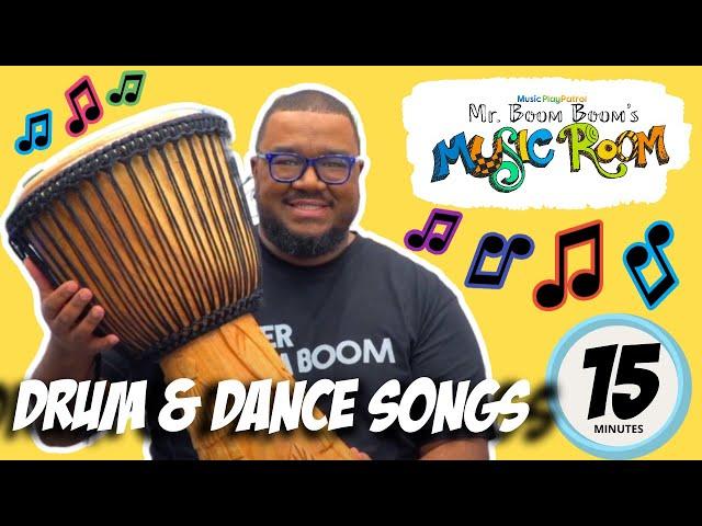 Playing the Djembe Drum with Mister Boom Boom | Movement Songs for Kids | Preschool Music Class