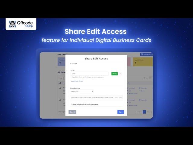 Digital business card - How to share edit access with individuals #digitalbusinesscard #networking