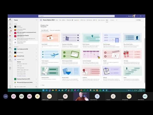 Preparing for an event using Microsoft Lists and Microsoft Teams