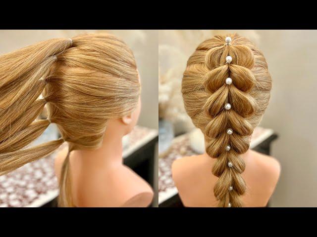 Ponytail Hairstyle for long hair| Trendy Hairstyle for teenagers |Easy Hairstyle | Unique Hairstyle