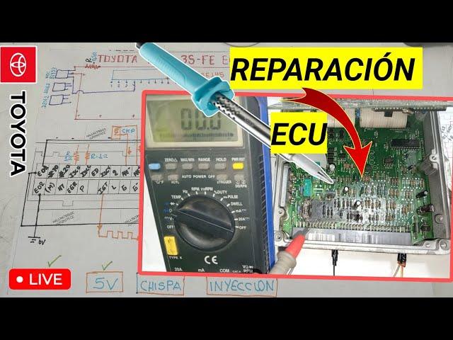 SOLUCIONADOREPARACIÓN DE ECU COMPUTADORA AUTOMOTRIZ  TOYOTA / PASO A PASO PCM DE MOTOR 3SFE-ECT