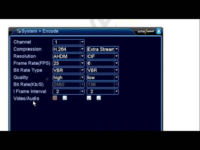 Analog camera configuration on AHD DVR