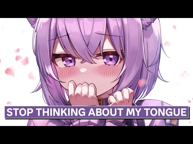 Okayu talks about her long tongue and then gets embarrassed