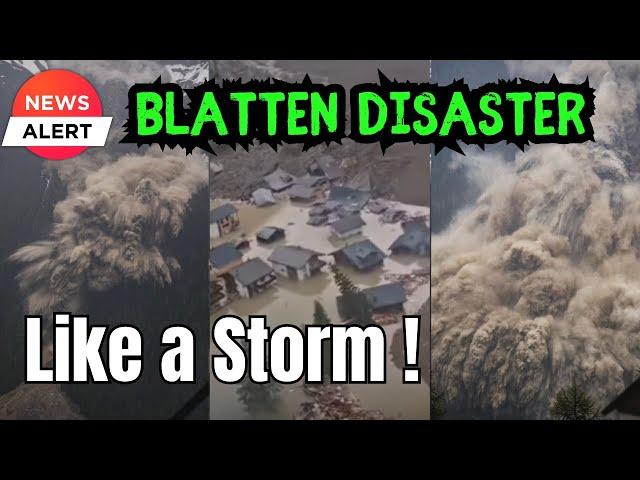 "The Wall of Dust came like a STORM !"  More Destruction will come ! #Blatten #Landslide