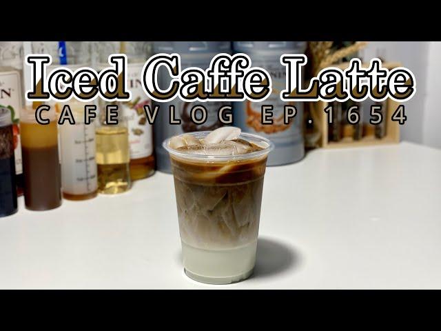 Cafe Vlog EP.1654 | Iced Caffe Latte | Coffee Latte | Coffee Recipe