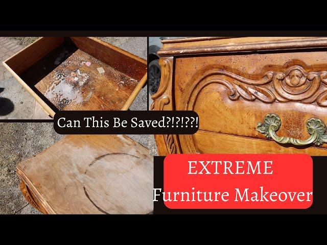 Can I Save This?!?! Unbelievable Furniture Makeover Transformation!