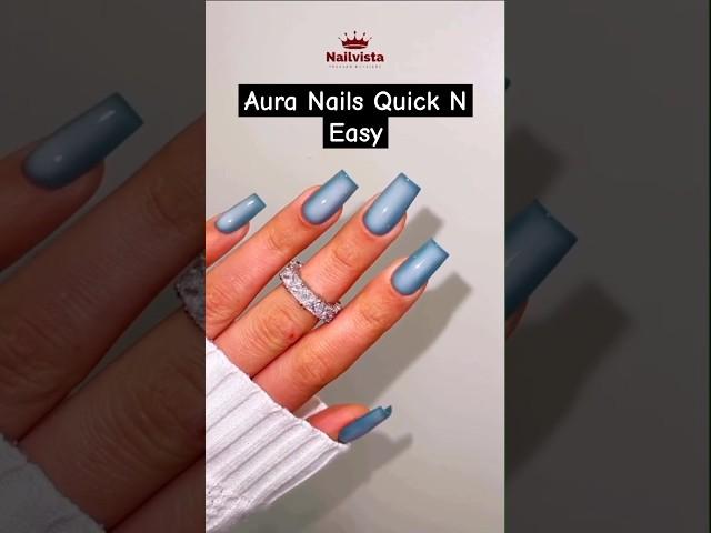 Aura Nails Quick N Easy #nails #nailart #auranails #shorts