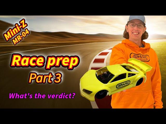 Kyosho Mini-Z MR-04 RC car race prep and review (part 3)