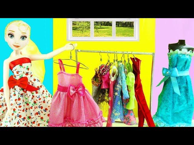 How to make a Miniature Doll Clothes Rack & Hangers  -   - simplekidscrafts