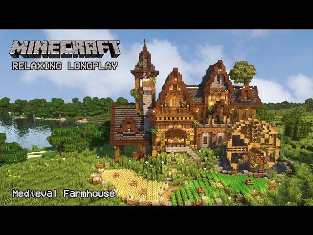 Minecraft Relaxing Longplay - Medieval Farmhouse - Cozy Cottage House (No Commentary) 1.19