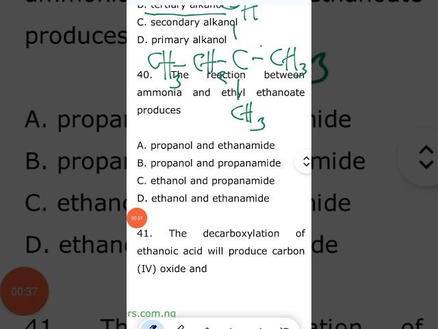 MCQ Chemistry for JAMB and POST-UTME 2. #chemistry #ijmb #jamboard #chemistrynotes #chemistryclass