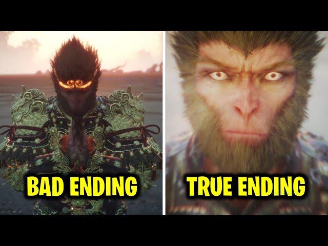 Bad Ending vs True Ending | Black Myth Wukong (All Endings)