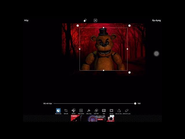 Freddy Fazbear in creepy version (PicsArt)