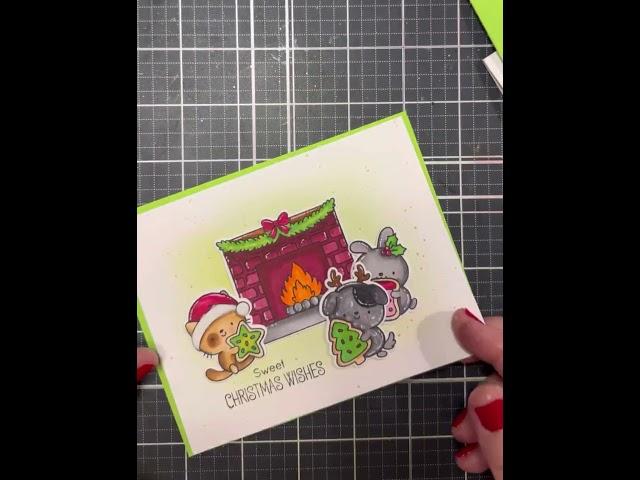 Creating a card with the My Favorite Things Stamptember collab with Simon Says Stamp #christmascard