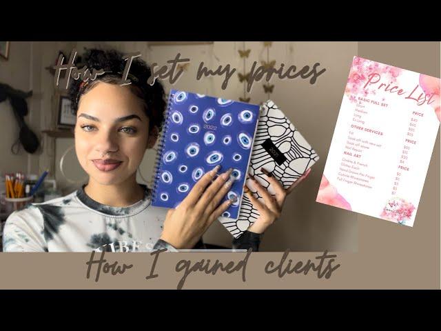 How I gained clients as a beginner nail tech | How I set prices as a nail tech