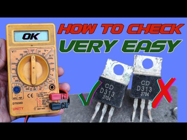 HOW TO CHECK TRANSISTOR | NPN POWER TRANSISTOR D313 equivalente | Creative Science Workshop