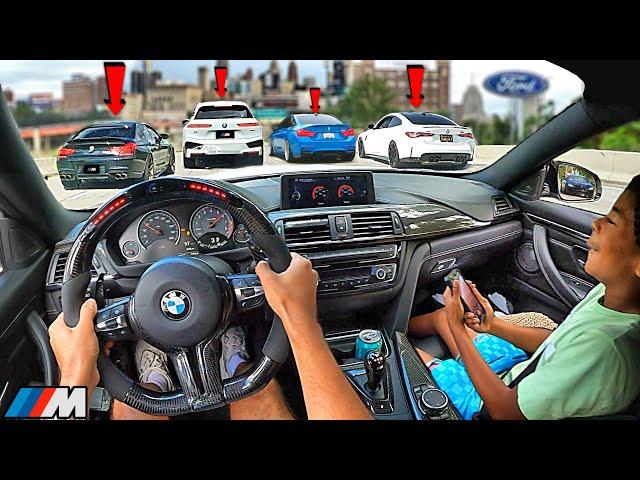 20 Minutes of Chasing BMW Drivers In A Straight Piped BMW M4 F82 [LOUD EXHAUST POV]