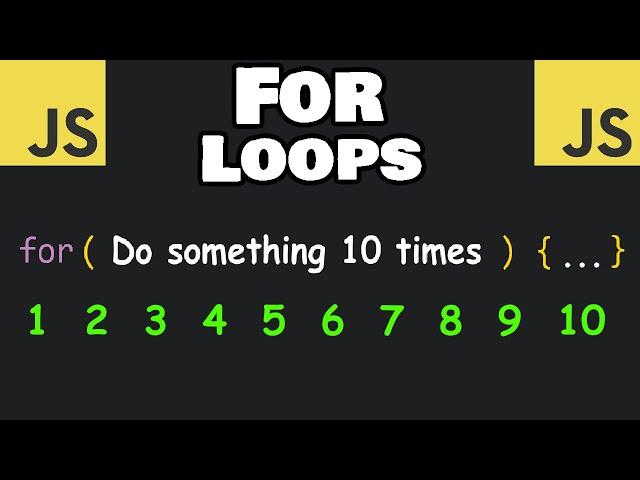 Learn JavaScript FOR LOOPS in 5 minutes! 