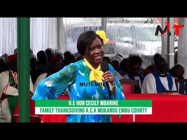 Gov Cecily Mbarire's 11 minute lecture to Embu residents for heckling Ruto in Manyatta yesterday