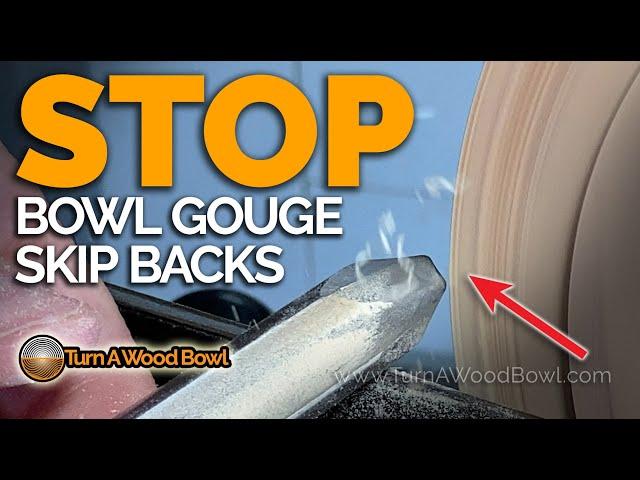 Stop Bowl Gouge Kick Back Technique - Woodturning Video