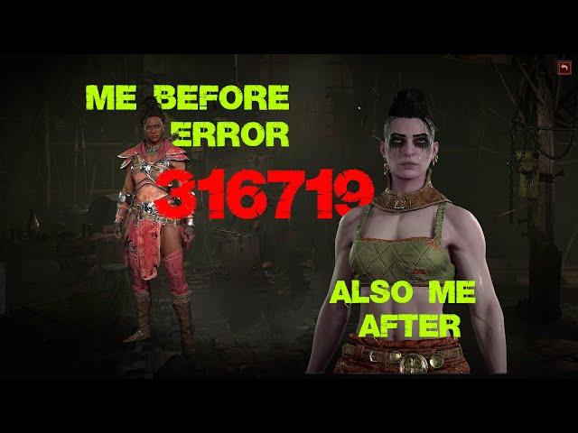 Diablo 4 Error Code 316719 Start Game Errors Main Menu