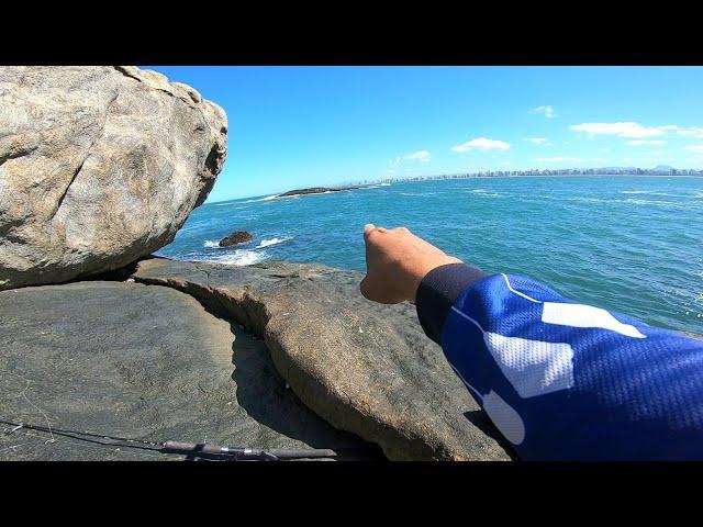 "MEU DEUS DO CÉU" UM CARDUME ENORME DE PEIXES NA MINHA FRENTE!!! Pescaria de costão | Rock Fishing.