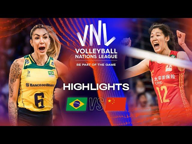  BRA vs.  CHN - Highlights Quarter Finals | Women's VNL 2023