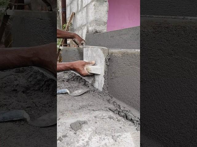 Cement plaster methods  #construction #shortsfeed #plasterwork #shorts #cement