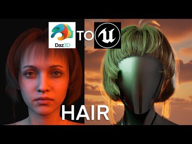 Convert Daz hair to Unreal Groom hair (noob look to get you started UE5)