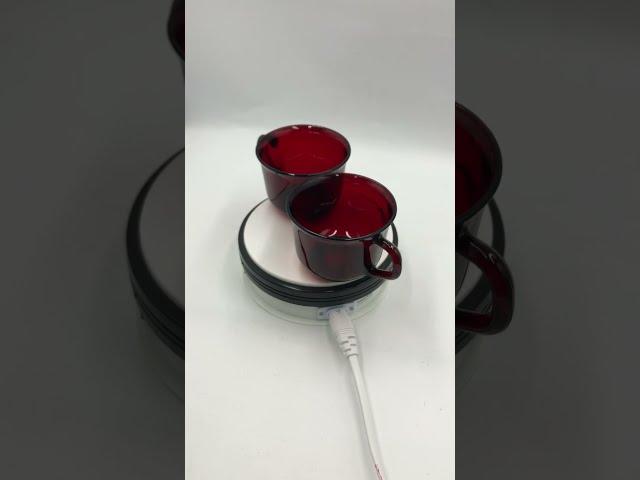 Radiant Nostalgia: Vintage Ruby Red Glass Set of 4 Mugs from Arcoroc France #shorts #rubyred