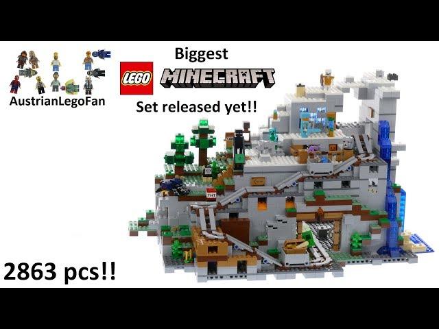 Lego Minecraft 21137 The Mountain Cave - Lego Speed Build Review