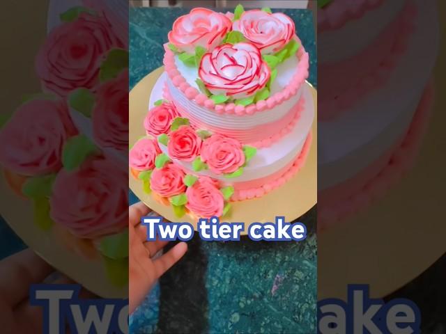 Two tier cake #twotiercakedesign #cake #cakedecorating #cakedesign #cakearttutorials #cakeartist