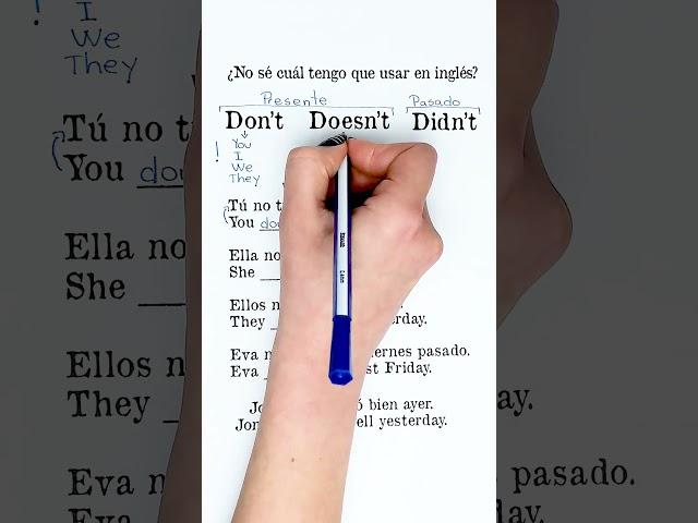 ¿Cómo dirías ESTO en INGLÉS?¿Lo sabías? ⭐TE ENSEÑO COMO USAR DON'T DOESN'T DIDN'T en INGLÉS RÁPIDO