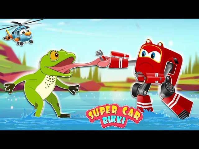 Supercar Rikki Saves the City from the Mother Frog Attack