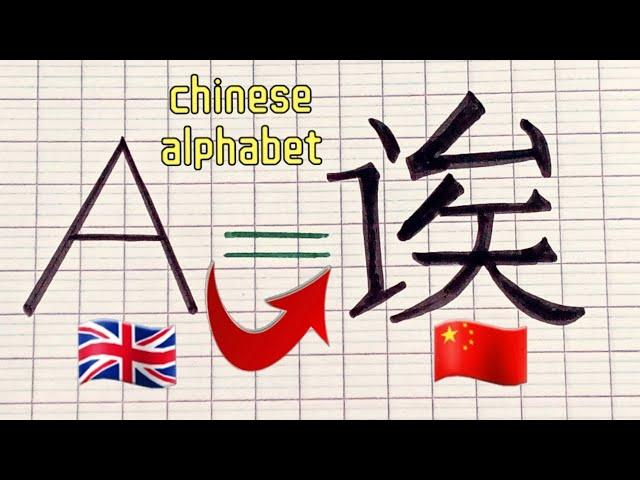 learn to write the chinese alphabet from A to Z for beginners/ English handwriting | Calligraphy