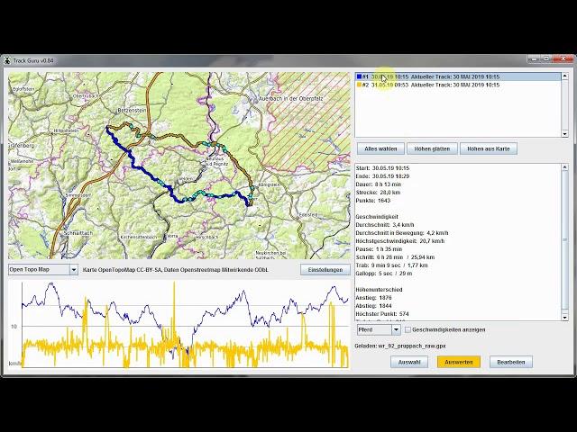 GPS Track Analyse mit Track Guru (TG#1)