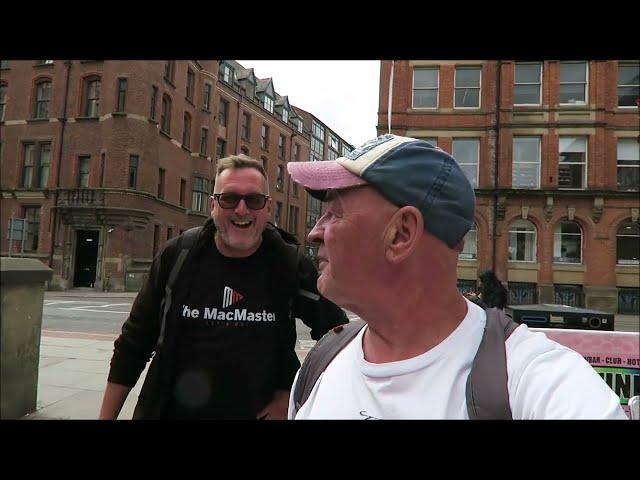 Manchester by train with The MacMaster & Geoff Carter. First stop, The Gay Village Canal street.