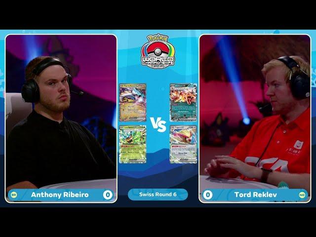 TCG Tord Reklev Vs Anthony Ribeiro 2024 Pokémon World Championships Swiss R6 Day1