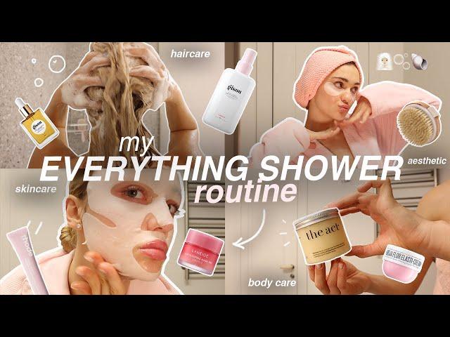 MY EVERYTHING SHOWER routine: уход за волосами, лицом и телом | моя полная ВАННАЯ РУТИНА